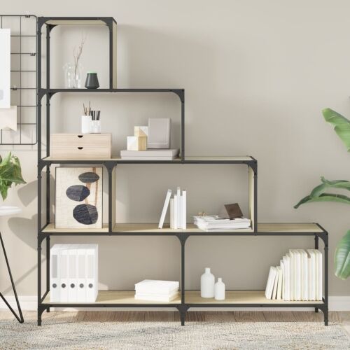 Regal za knjige s 4 razine boja hrasta 139x33,5x149 cm drveni - Sonoma hrast Cijena