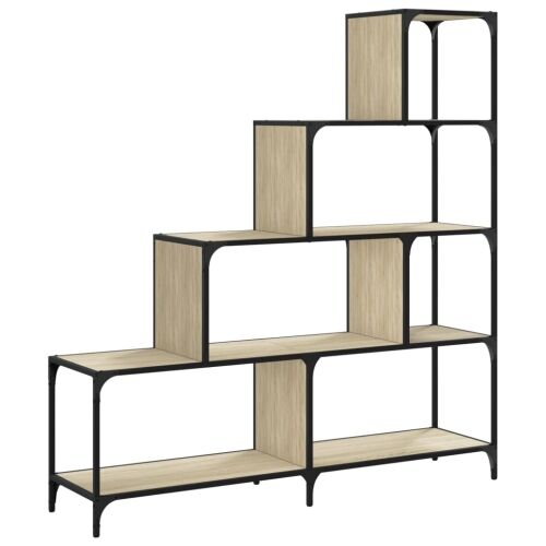 Regal za knjige s 4 razine boja hrasta 139x33,5x149 cm drveni - Sonoma hrast Cijena