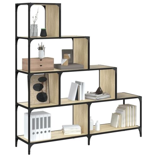 Regal za knjige s 4 razine boja hrasta 139x33,5x149 cm drveni - Sonoma hrast Cijena