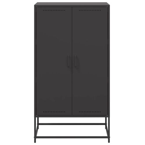 Visoka komoda crna 68,5 x 38,5 x 123,5 cm čelična - Crna Cijena