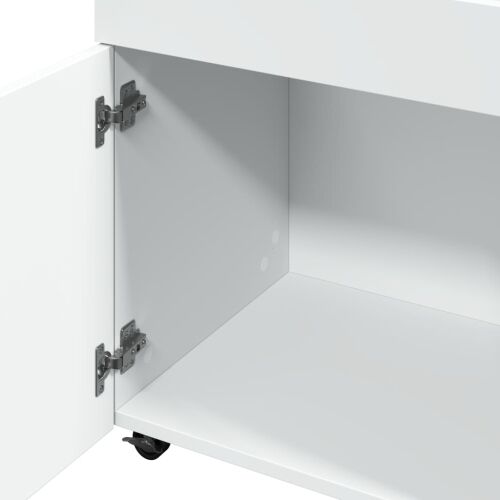 Barska kolica bijela 50 x 41 x 89 cm od konstruiranog drva - Bijela Cijena