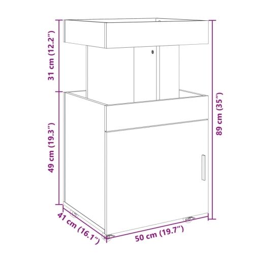 Barska kolica boja hrasta sonome 50x41x89 cm konstruirano drvo - Sonoma hrast Cijena