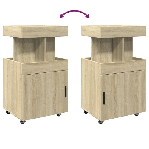Barska kolica boja hrasta sonome 50x41x89 cm konstruirano drvo - Sonoma hrast Cijena