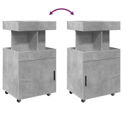 Barska kolica siva boja betona 50x41x89 cm konstruirano drvo - Beton siva Cijena