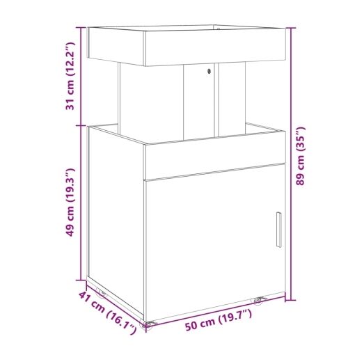 Barska kolica siva boja betona 50x41x89 cm konstruirano drvo - Beton siva Cijena
