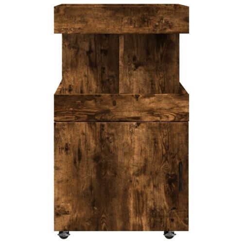 Barska kolica boja hrasta 50 x 41 x 89 cm konstruirano drvo - Dimljeni hrast Cijena
