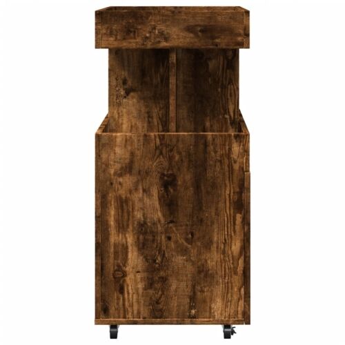 Barska kolica boja hrasta 50 x 41 x 89 cm konstruirano drvo - Dimljeni hrast Cijena