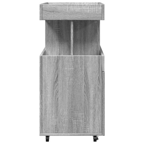 Barska kolica boja smeđeg hrasta 50x41x89 cm konstruirano drvo - Sivi hrast sonoma Cijena