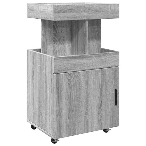 Barska kolica boja smeđeg hrasta 50x41x89 cm konstruirano drvo - Sivi hrast sonoma Cijena