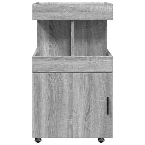 Barska kolica boja smeđeg hrasta 50x41x89 cm konstruirano drvo - Sivi hrast sonoma Cijena