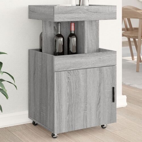 Barska kolica boja smeđeg hrasta 50x41x89 cm konstruirano drvo - Sivi hrast sonoma Cijena