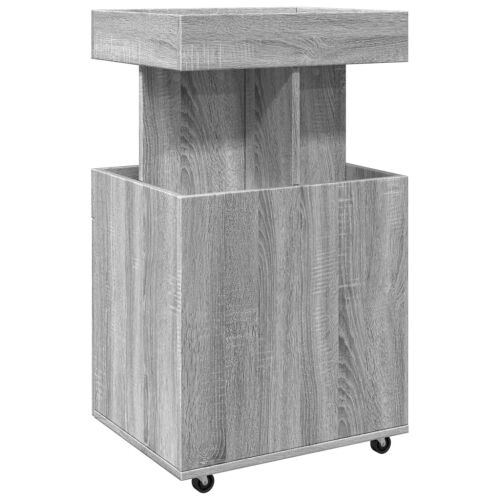 Barska kolica boja smeđeg hrasta 50x41x89 cm konstruirano drvo - Sivi hrast sonoma Cijena