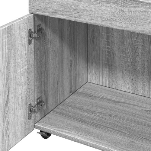 Barska kolica boja smeđeg hrasta 50x41x89 cm konstruirano drvo - Sivi hrast sonoma Cijena