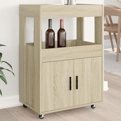 Barska kolica boja hrasta 60x39,5x89 cm od konstruiranog drva - Sonoma hrast Cijena