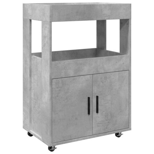 Barska kolica boja betona 60x39,5x89 cm od konstruiranog drva - Beton siva Cijena