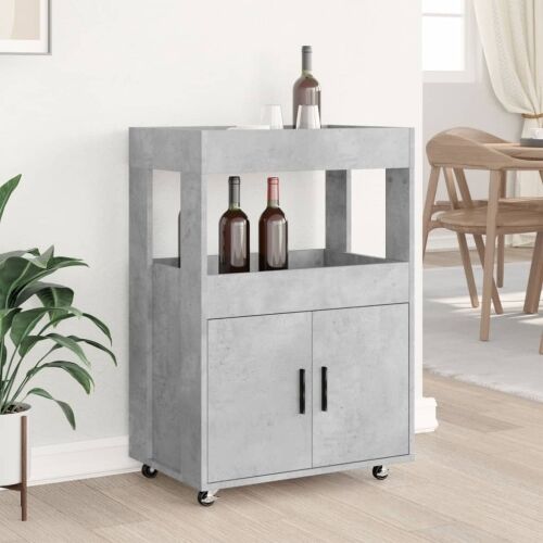 Barska kolica boja betona 60x39,5x89 cm od konstruiranog drva - Beton siva Cijena