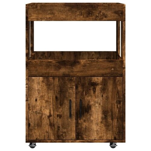 Barska kolica boja hrasta 60x39,5x89 cm od konstruiranog drva - Dimljeni hrast Cijena