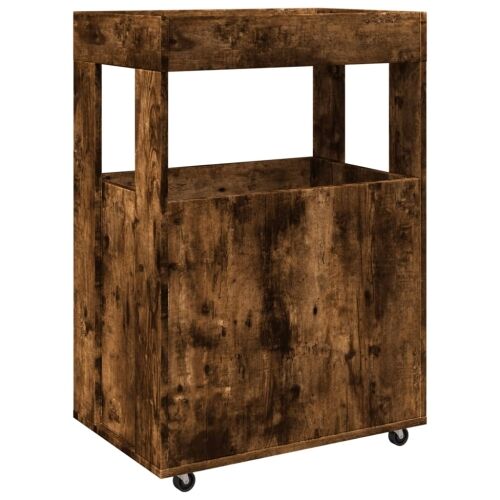 Barska kolica boja hrasta 60x39,5x89 cm od konstruiranog drva - Dimljeni hrast Cijena