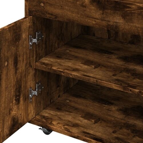 Barska kolica boja hrasta 60x39,5x89 cm od konstruiranog drva - Dimljeni hrast Cijena