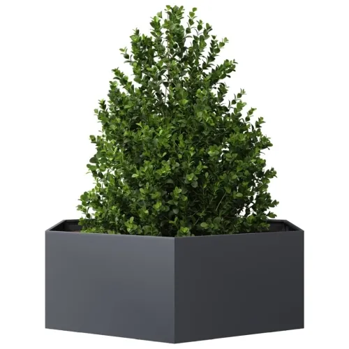 Vrtna sadilica antracit šesterokutna 138 x 120 x 45 cm čelična - Čelik/antracit 138 x 120 x 45 cm 1 Cijena