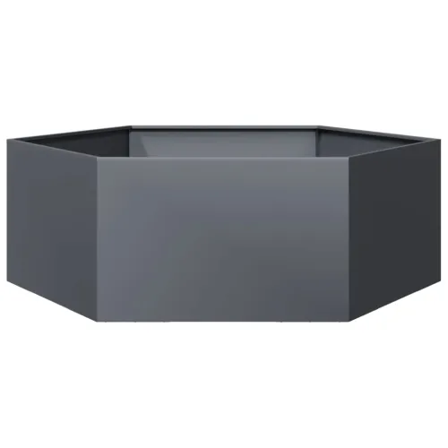 Vrtna sadilica antracit šesterokutna 138 x 120 x 45 cm čelična - Čelik/antracit 138 x 120 x 45 cm 1 Cijena