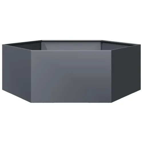Vrtna sadilica antracit šesterokutna 138 x 120 x 45 cm čelična - Čelik/antracit 138 x 120 x 45 cm 1 Cijena