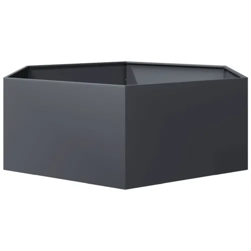 Vrtna sadilica antracit šesterokutna 138 x 120 x 45 cm čelična - Čelik/antracit 138 x 120 x 45 cm 1 Cijena