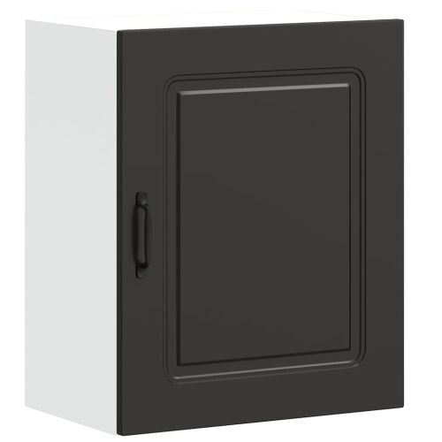 Zidni kuhinjski ormarić Kalmar Crni inženjerski drvo - Crna 1x zidni ormarić (1 vrata) 50 cm širok 60 cm visok Cijena