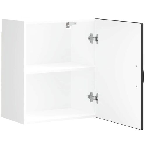 Zidni kuhinjski ormarići 2 kom Kalmar Crni inženjerski drvo - Crna 2x zidni ormarić (1 vrata) 50 cm širok 60 cm visok Cijena