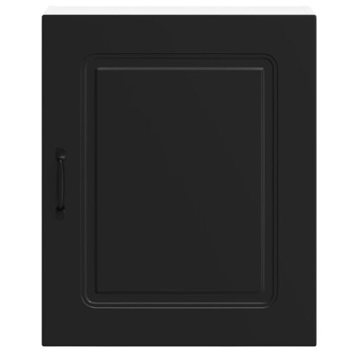Zidni kuhinjski ormarići 2 kom Kalmar Crni inženjerski drvo - Crna 2x zidni ormarić (1 vrata) 50 cm širok 60 cm visok Cijena