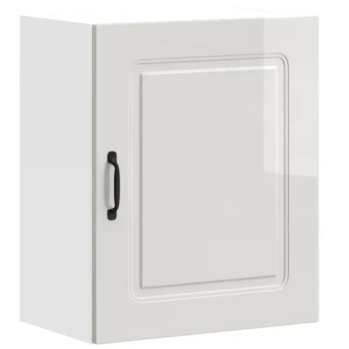 Zidni kuhinjski ormarić Kalmar visoki sjaj bijele boje inženjerskog drva - Visoko sjajno bijela 1x zidni ormarić (1 vrata) 50 cm Cijena