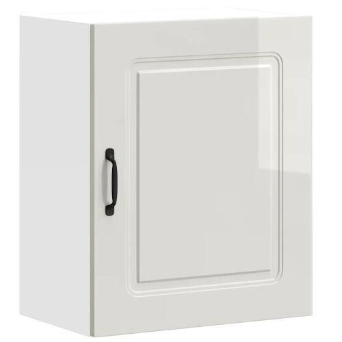 Zidni kuhinjski ormarić Kalmar visoki sjaj bijele boje inženjerskog drva - Visoko sjajno bijela 1x zidni ormarić (1 vrata) 50 cm Cijena