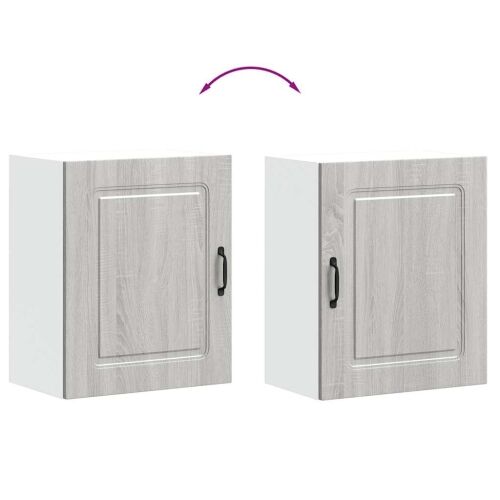 Zidni kuhinjski ormarići 2 kom Kalmar sivi, inženjerski drvo Sonoma - Sivi hrast sonoma 2x zidni ormarić (1 vrata) 50 cm širok 6 Cijena