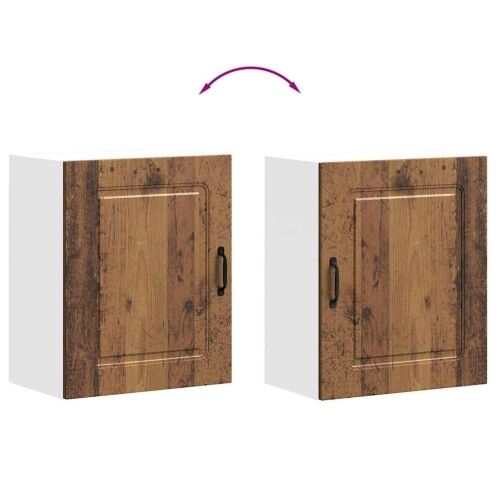Zidni kuhinjski ormarići 2 kom Kalmar Staro drvo Inženirsko drvo - Staro drvo 2x zidni ormarić (1 vrata) 50 cm širok 60 cm visok Cijena