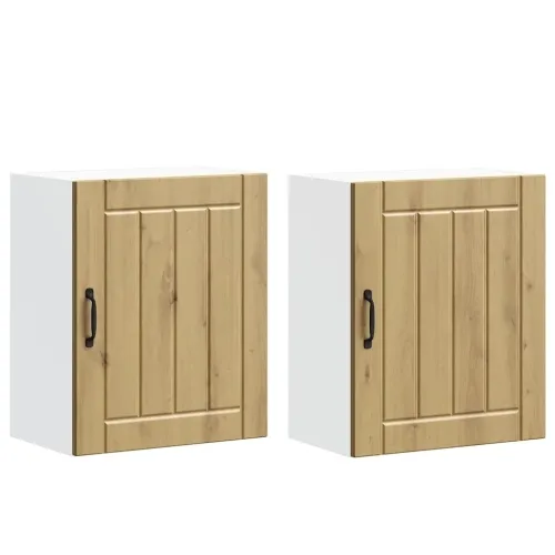 Zidni kuhinjski ormarići 2 kom Lucca Artisan hrast, inženjersko drvo - hrast artisan 2x zidni ormarić (1 vrata) širine 50 cm vis Cijena