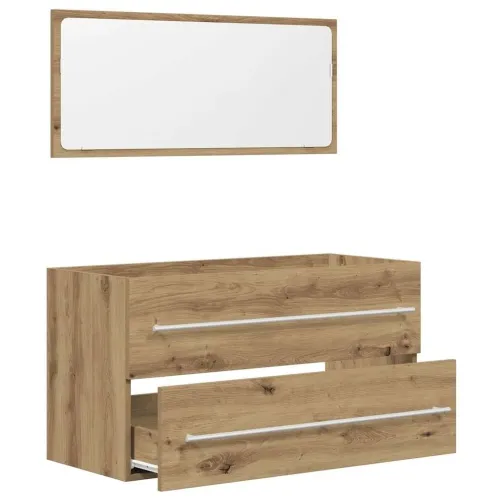 2-dijelni set kupaonskog namještaja käsityöläinen tammi - Hrast artisan Cijena