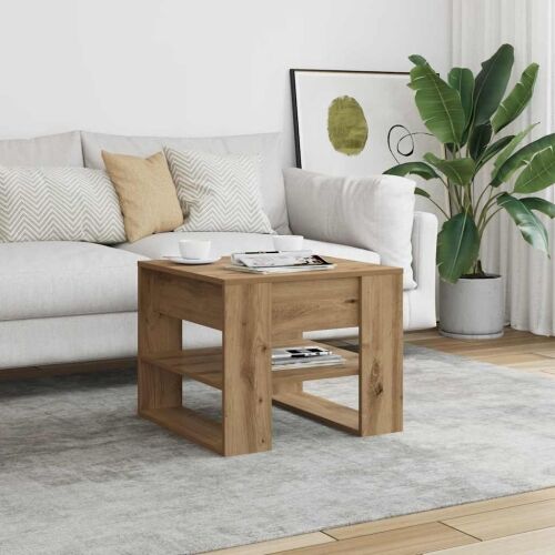 Stol za kavu Artisan hrast 55,5x55x45 cm izrađeno drvo - Hrast artisan Cijena
