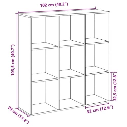 Paravan - Sobna pregrada / regal za knjige 102x29x103,5 cm drveni - sonoma hrast 102 x 29 x 103.5 cm Cijena