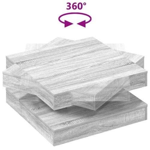 Klub stolić rotirajući za 360 stupnjeva sivi Sonoma 70x70x34,5 cm - Sivi hrast sonoma 70 x 70 x 34.5 cm Cijena