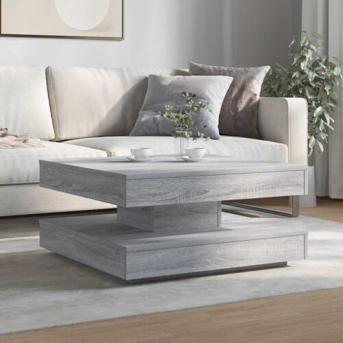 Klub stolić rotirajući za 360 stupnjeva sivi Sonoma 70x70x34,5 cm - Sivi hrast sonoma 70 x 70 x 34.5 cm Cijena