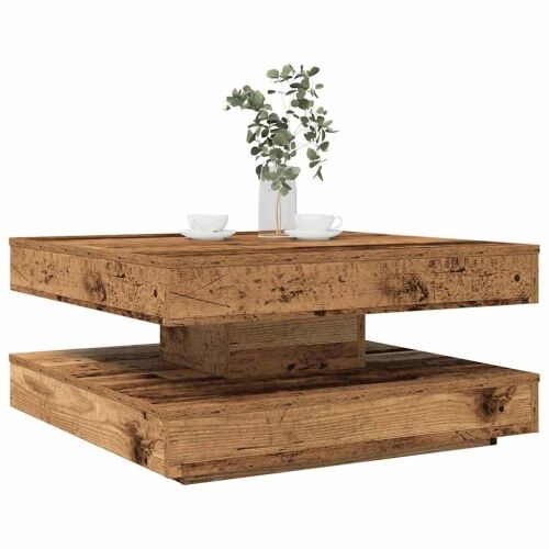 Klub stolić rotirajući za 360 stupnjeva od starog drva 70x70x34,5 cm - Staro drvo 70 x 70 x 34.5 cm Cijena