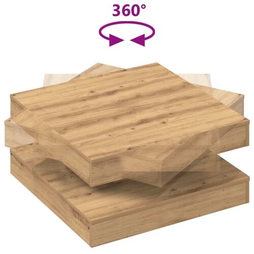 Klub stolić rotirajući za 360 stupnjeva, Artisan hrast 70x70x34,5 cm - Hrast artisan 70 x 70 x 34.5 cm Cijena