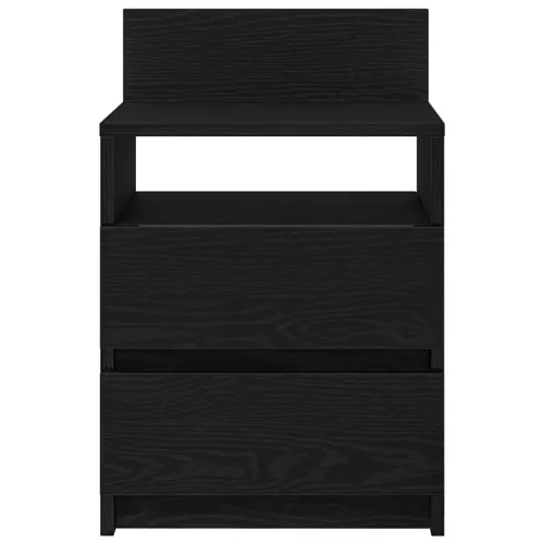 Noćni ormarić s 2 ladice crne boje 40x33x60 cm - Crna 1 Cijena