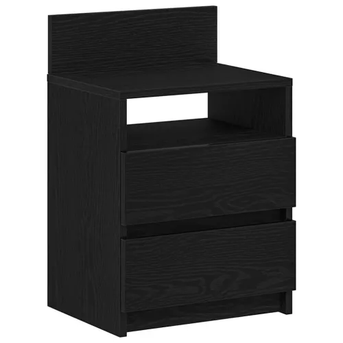 Noćni ormarići 2 kom s 2 ladice crne boje 40x33x60 cm - Crna 2 Cijena