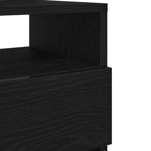 Noćni ormarići 2 kom s 2 ladice crne boje 40x33x60 cm - Crna 2 Cijena