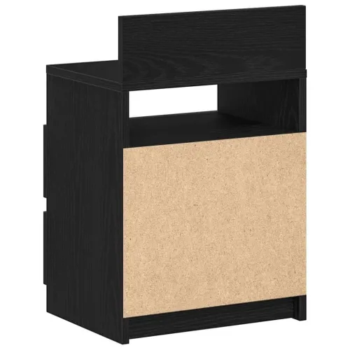 Noćni ormarići 2 kom s 2 ladice crne boje 40x33x60 cm - Crna 2 Cijena