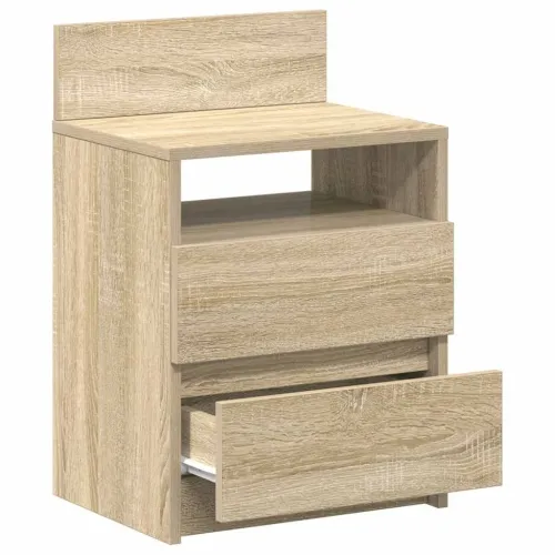 Noćni ormarići 2 kom s 2 ladice Sonoma hrast 40x33x60 cm - Sonoma hrast 2 Cijena