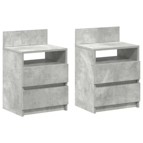 Noćni ormarići 2 kom s 2 ladice betonsko sive boje 40x33x60 cm - Beton siva 2 Cijena