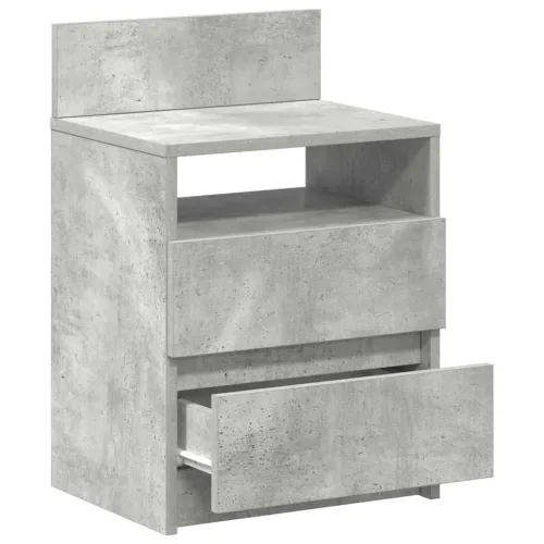Noćni ormarići 2 kom s 2 ladice betonsko sive boje 40x33x60 cm - Beton siva 2 Cijena