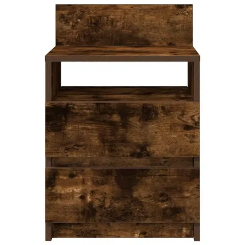 Noćni ormarići 2 kom s 2 ladice dimljeni hrast 40x33x60 cm - Dimljeni hrast 2 Cijena